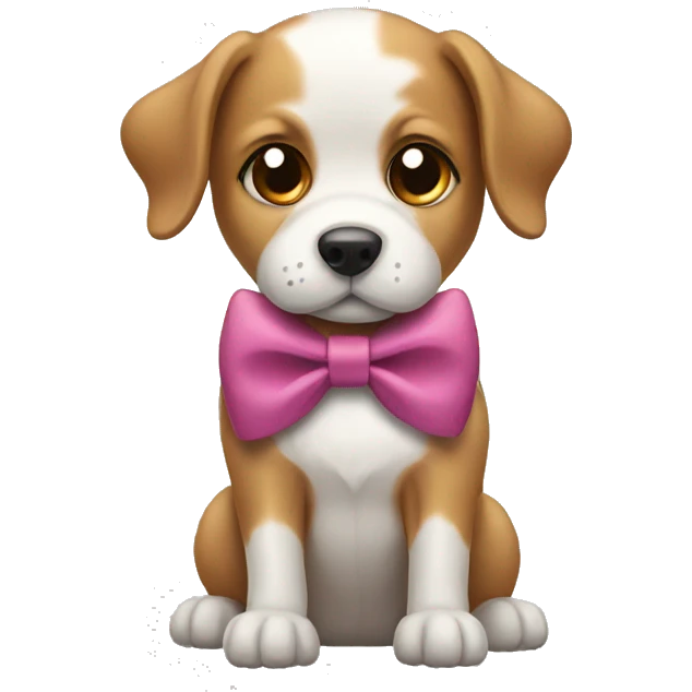 Dog with a bow  emoji