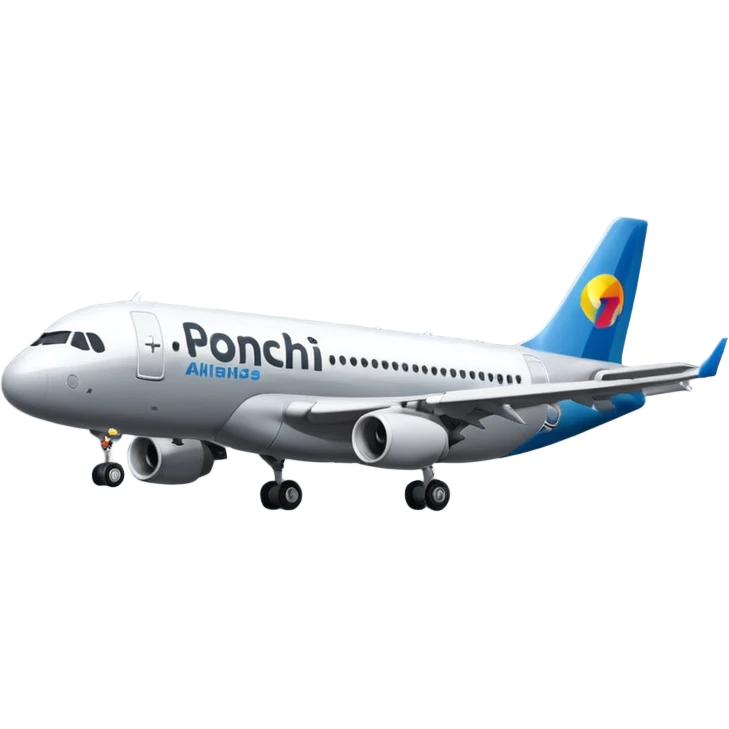 now i want a Airbus A318 Ponchi Airlines (gray colored) emoji