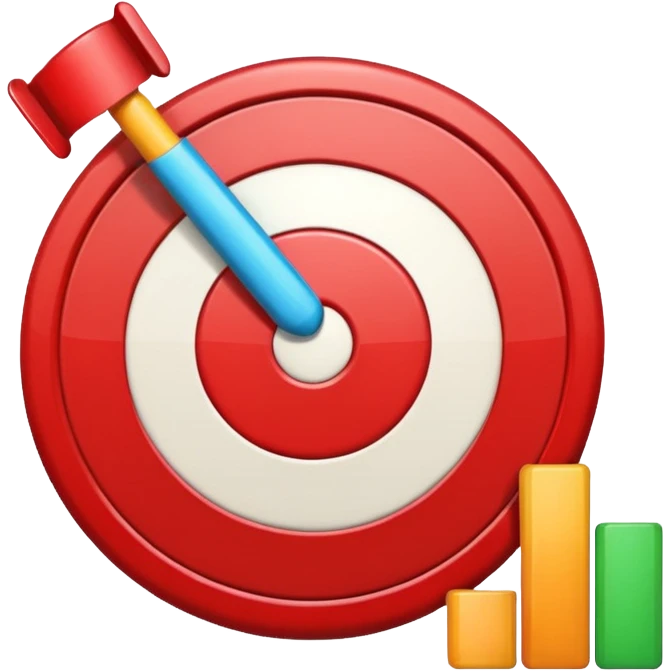 A target emoji with a bar chart emoji on the side emoji