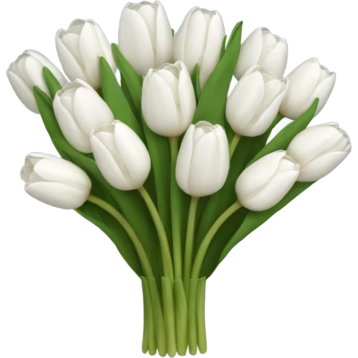 white tulip bouquet  emoji