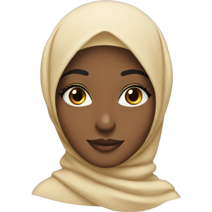 Hijabi with lashes  emoji