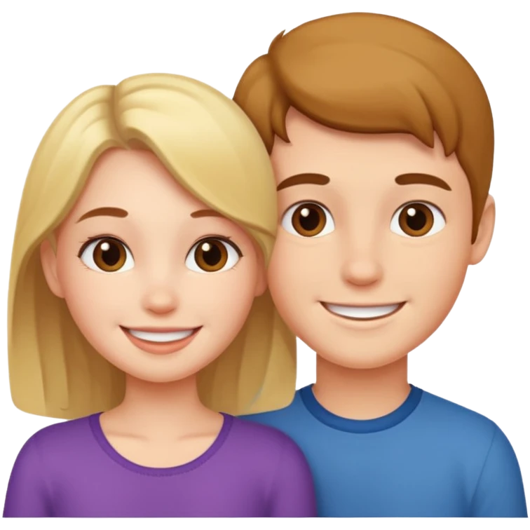 Intimate girl and boy emoji