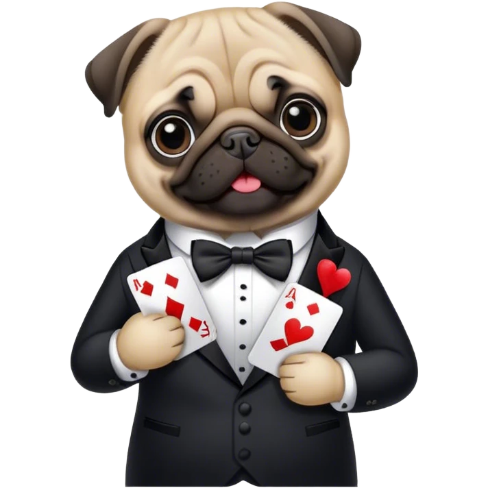 Gambling pug emoji