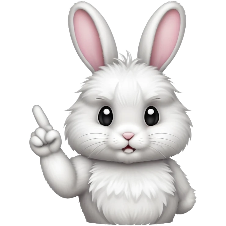 Bunny with the middle finger  emoji