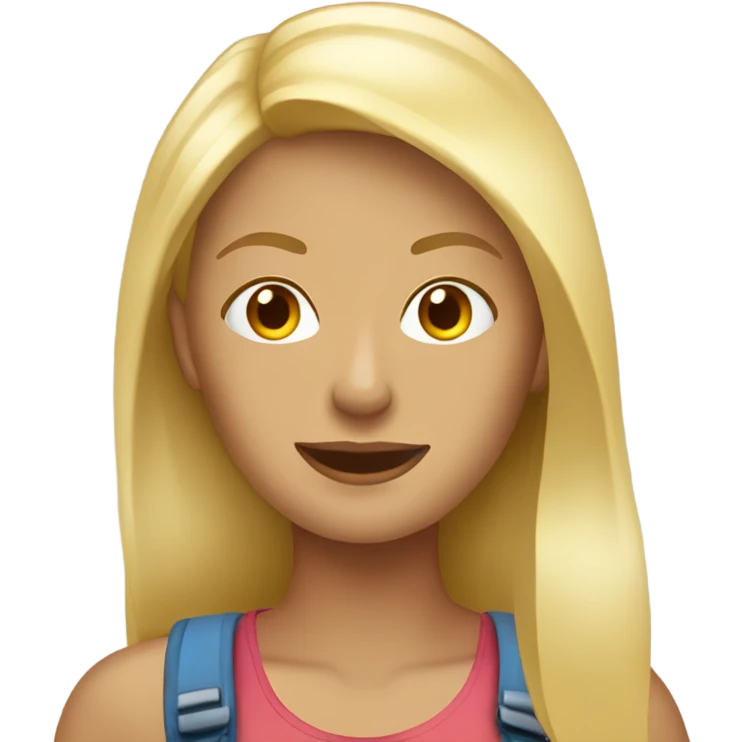 Blonde woman traveling to Costa Rica  emoji