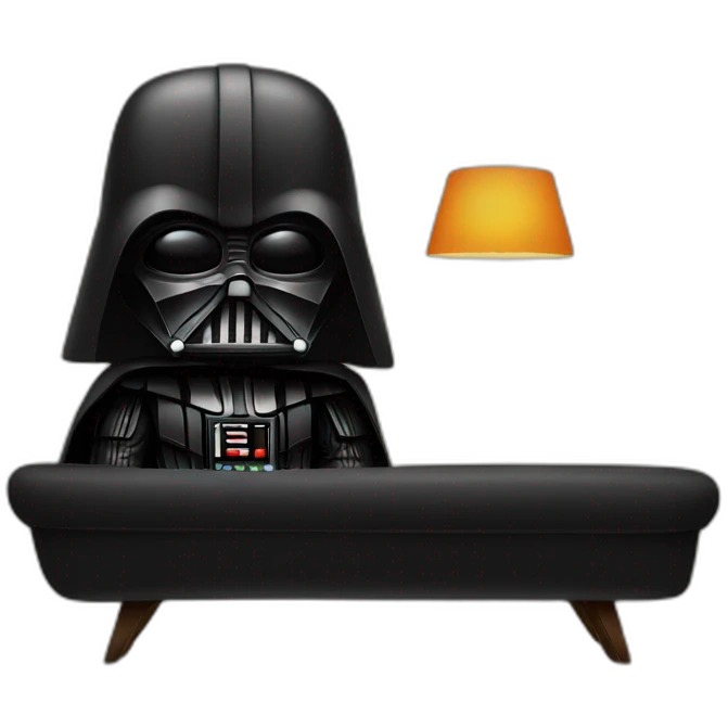 Dark vador sur un canapé emoji
