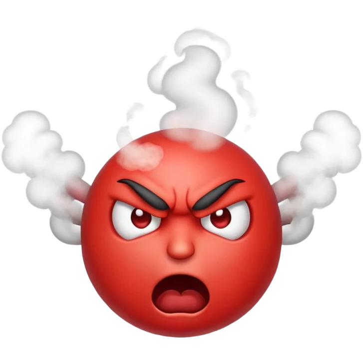 angry emoji face with steam coming out of ears, representing insult emoji