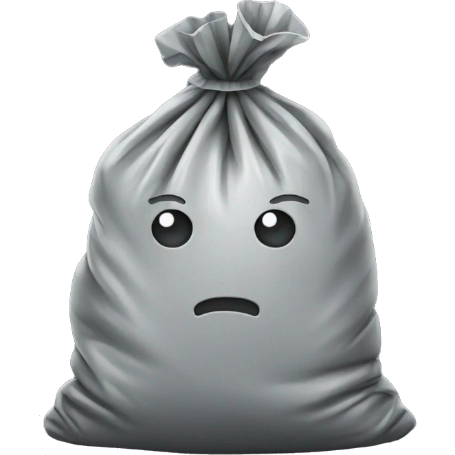 Trash bag emoji