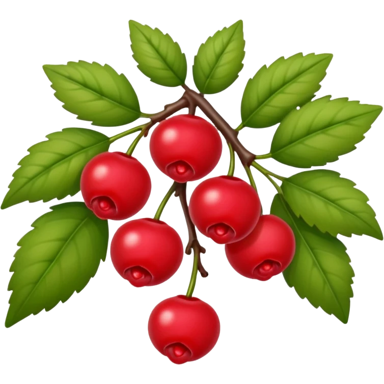 bush with a few berries emoji