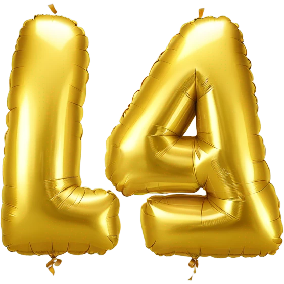 Number 4 as a realistic balloon  emoji