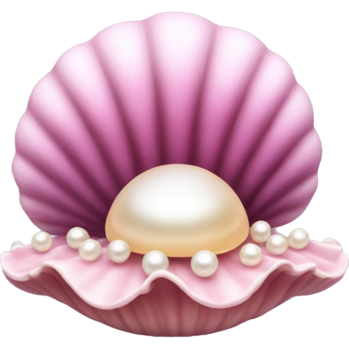 Pink clam with pearl emoji