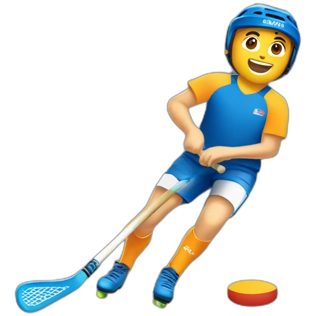 Canne de unihockey emoji
