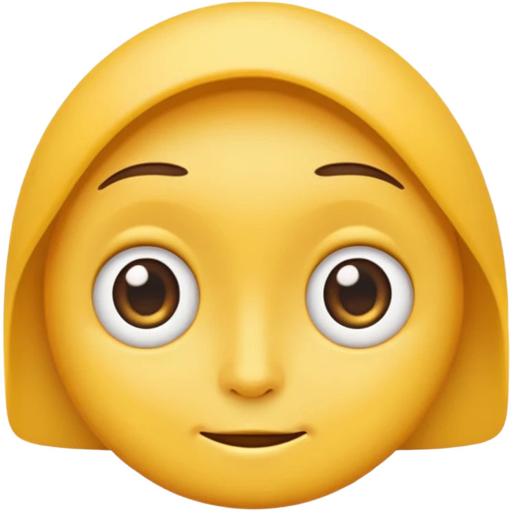 Classic emoji face, wide eyes looking, side eye emoji