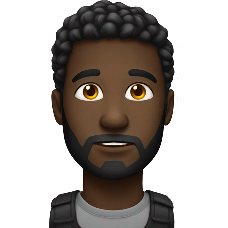 Black hard emoji