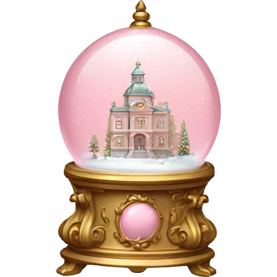 vintage rococo light pink snow globe emoji