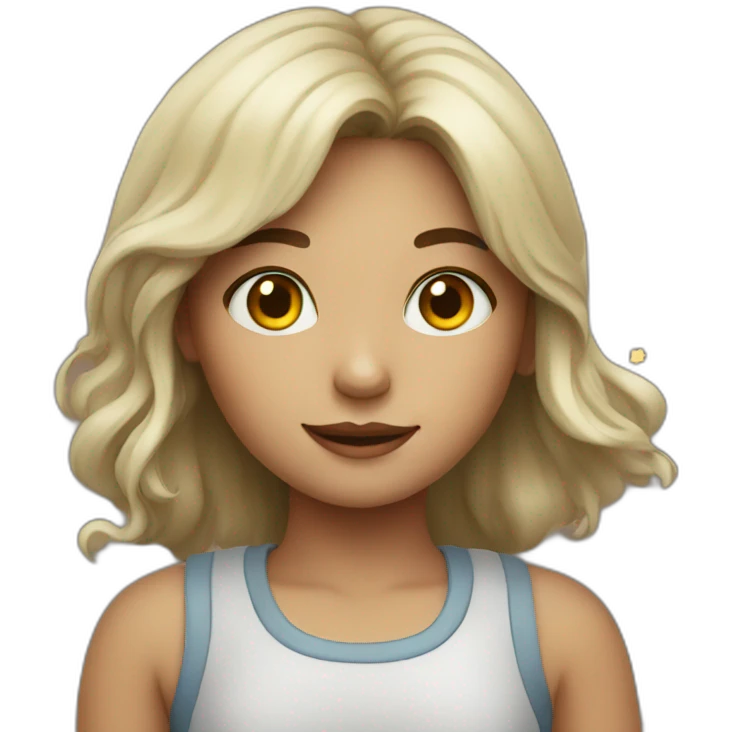 Girl on moon emoji