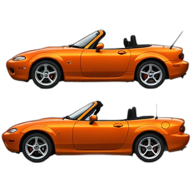 mazda mx-5 nb 1999 orange evolution emoji