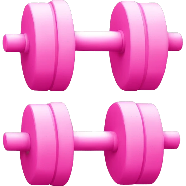 Pink weights emoji