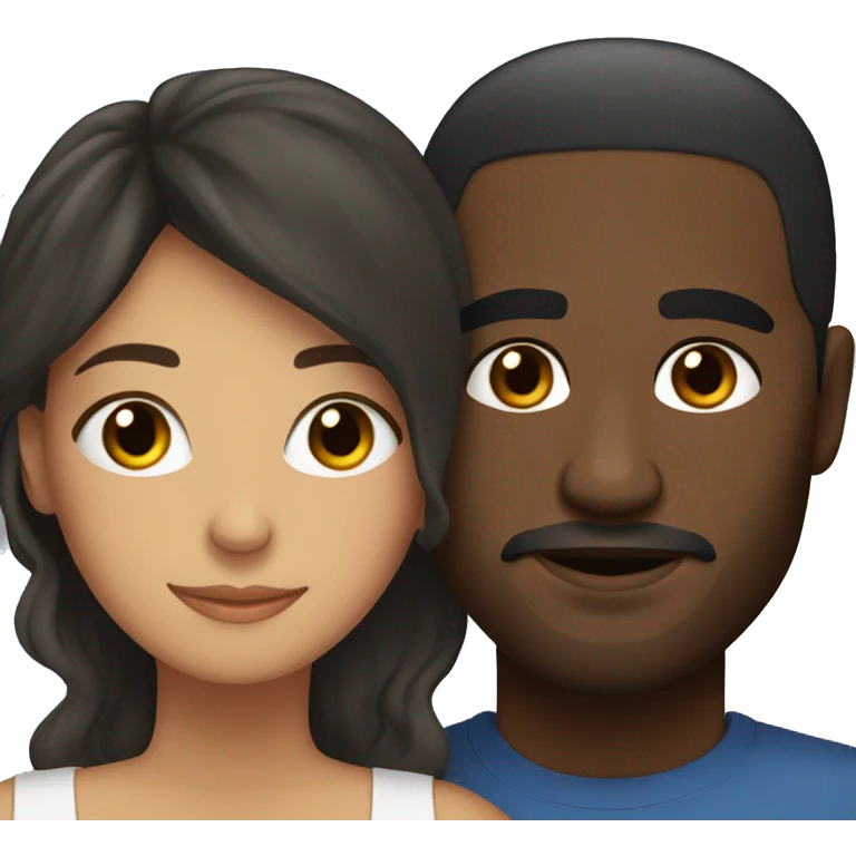Spanish woman and black man couple  emoji