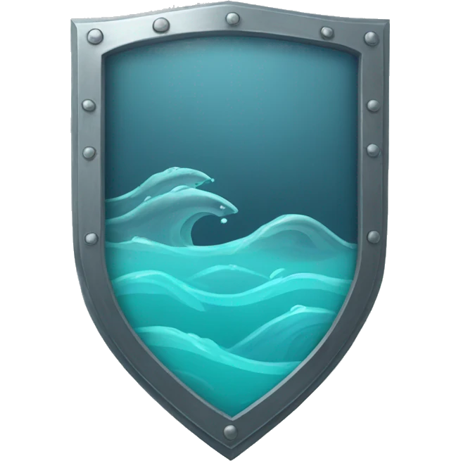 A shield prodect form  water waves. emoji