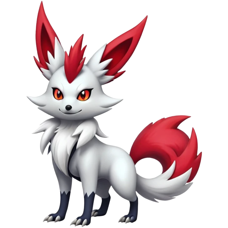 Shiny Exotic Gothic Braixen-Zoroark-Zangoose-hybrid-creature emoji