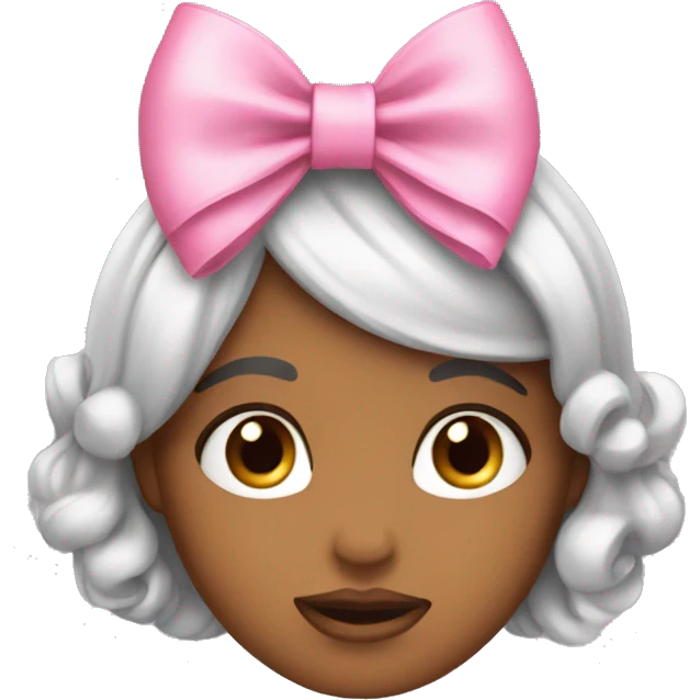 Pretty coquette pink bow emoji
