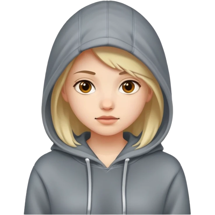Girl with a hoodie emoji