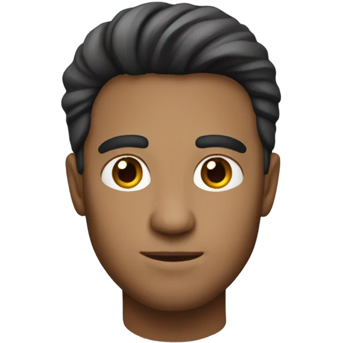 Brunette man with medium hair emoji emoji