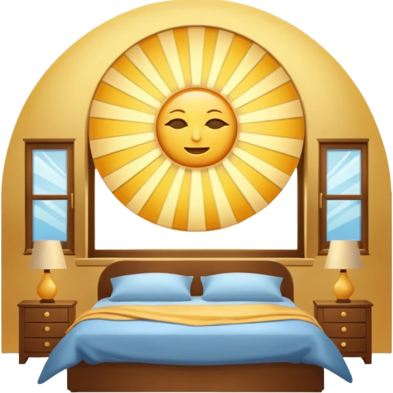 Aesthetic sun rays from window in bedroom emoji