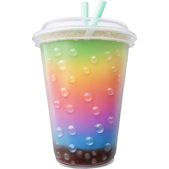 rainbow bubble tea emoji