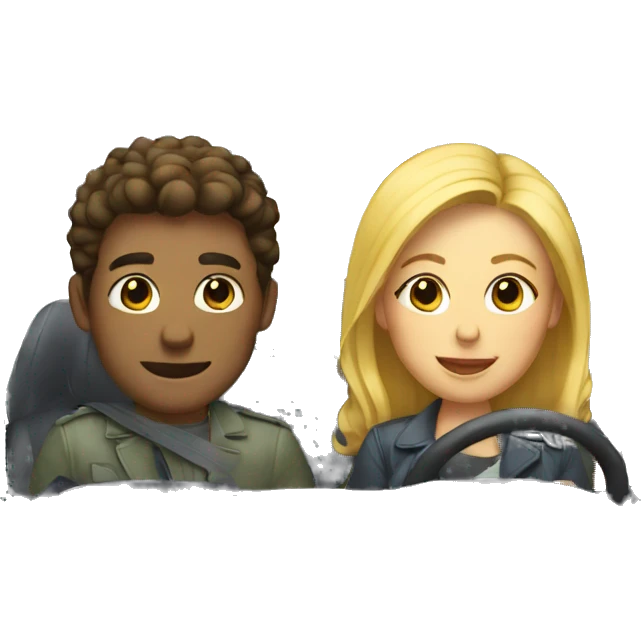 couple in a car emoji