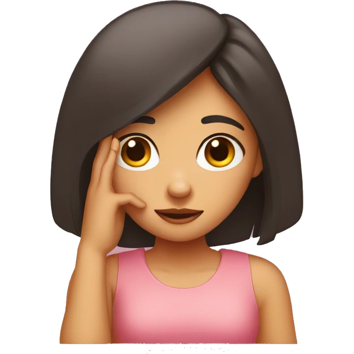 a sassy girl with face palm gesture emoji