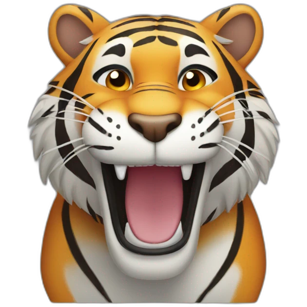 Tiger smiling emoji