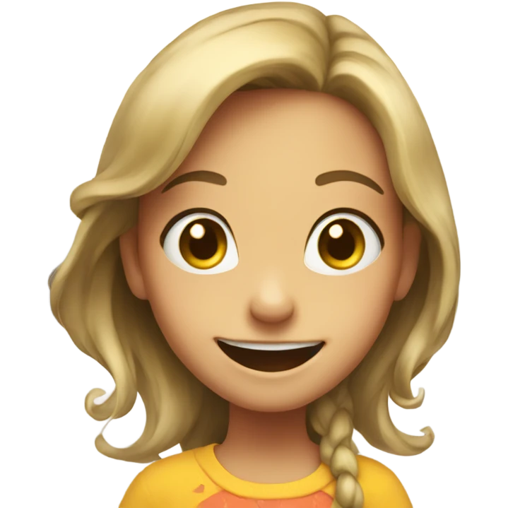 smiling girl by the door emoji
