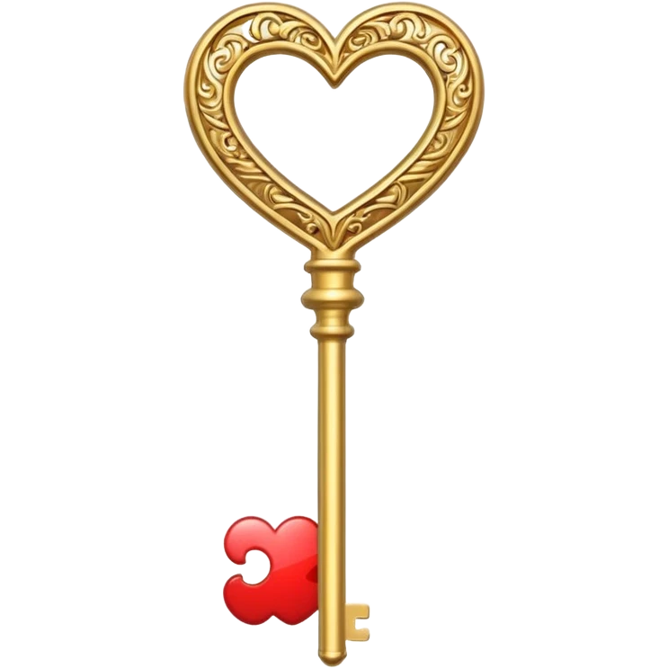 gold heart key emoji