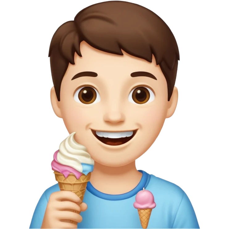 A person getting a ice cream Infinite happiness emoji