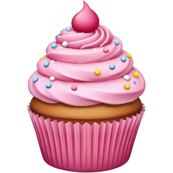 Cupcake with pink icing emoji