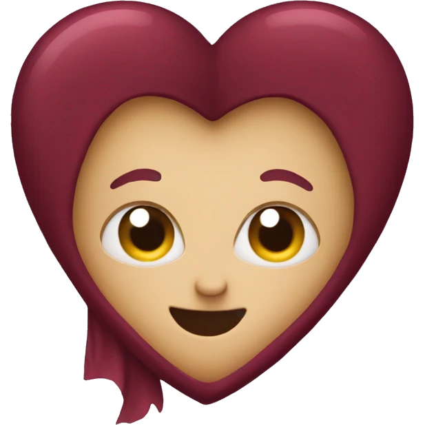 Burgundy heart emoji