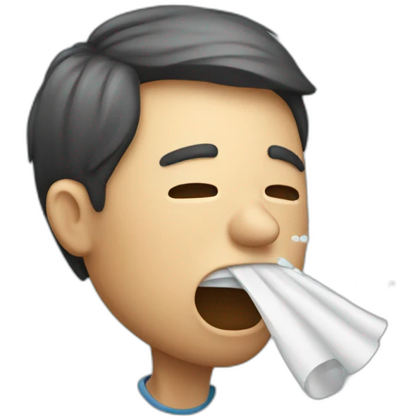 Sneezing emoji