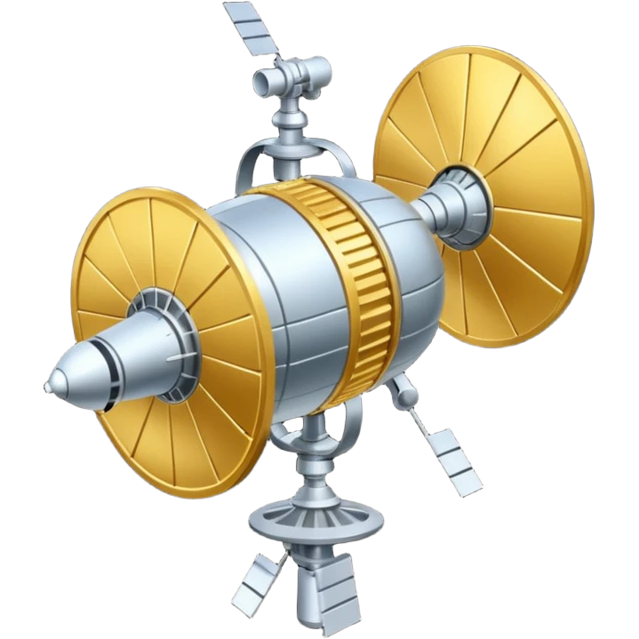 Satellite with Gold Panels emoji