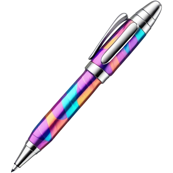 3D, psychedelic colored hippie style pen. Pen only  emoji