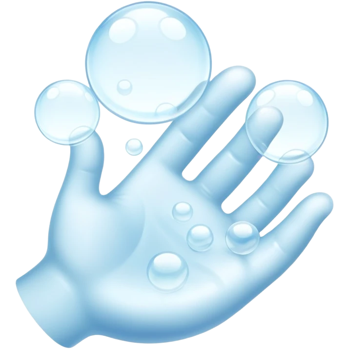 clean hands soapy bubbles emoji
