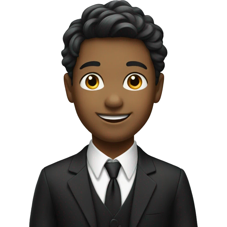 smiling boy in formal attire emoji
