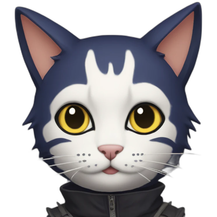Sasuke dressed as a cat emoji