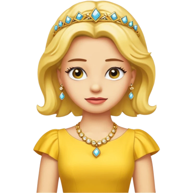 lisa Simpson yellow dress with jewelary emoji