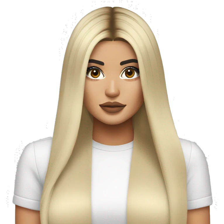 Kylie Jenner long blonde hair emoji