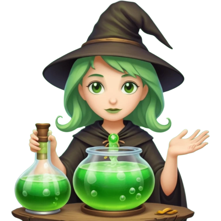 green witch cooking potion emoji