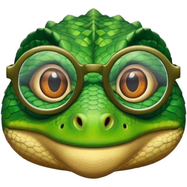 lizard wearing glasses emoji