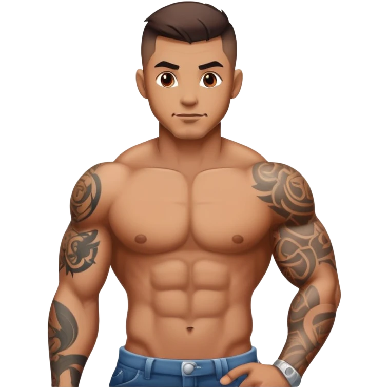 Male with tattoos  emoji