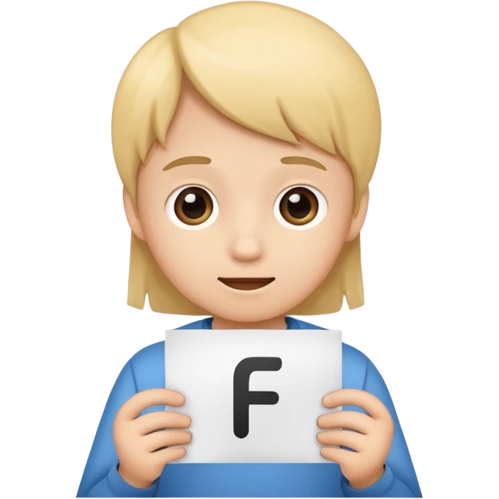 make the kid hold a paper that says F emoji
